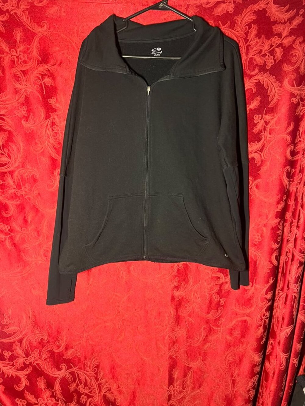 C9 by Champion Women's XL Black Quarter Zip Pullover Thumbholes XL